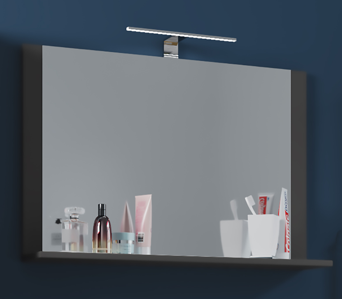 Spiegel LENDAS - schwarz - 80 cm
