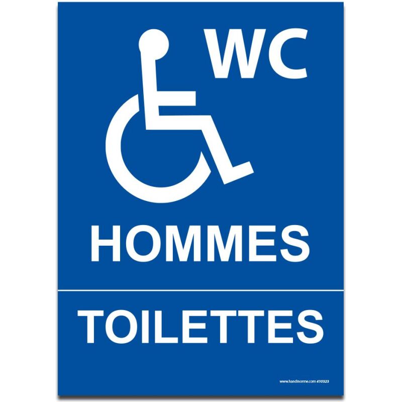 Panneau WC Toilettes Hommes PMR