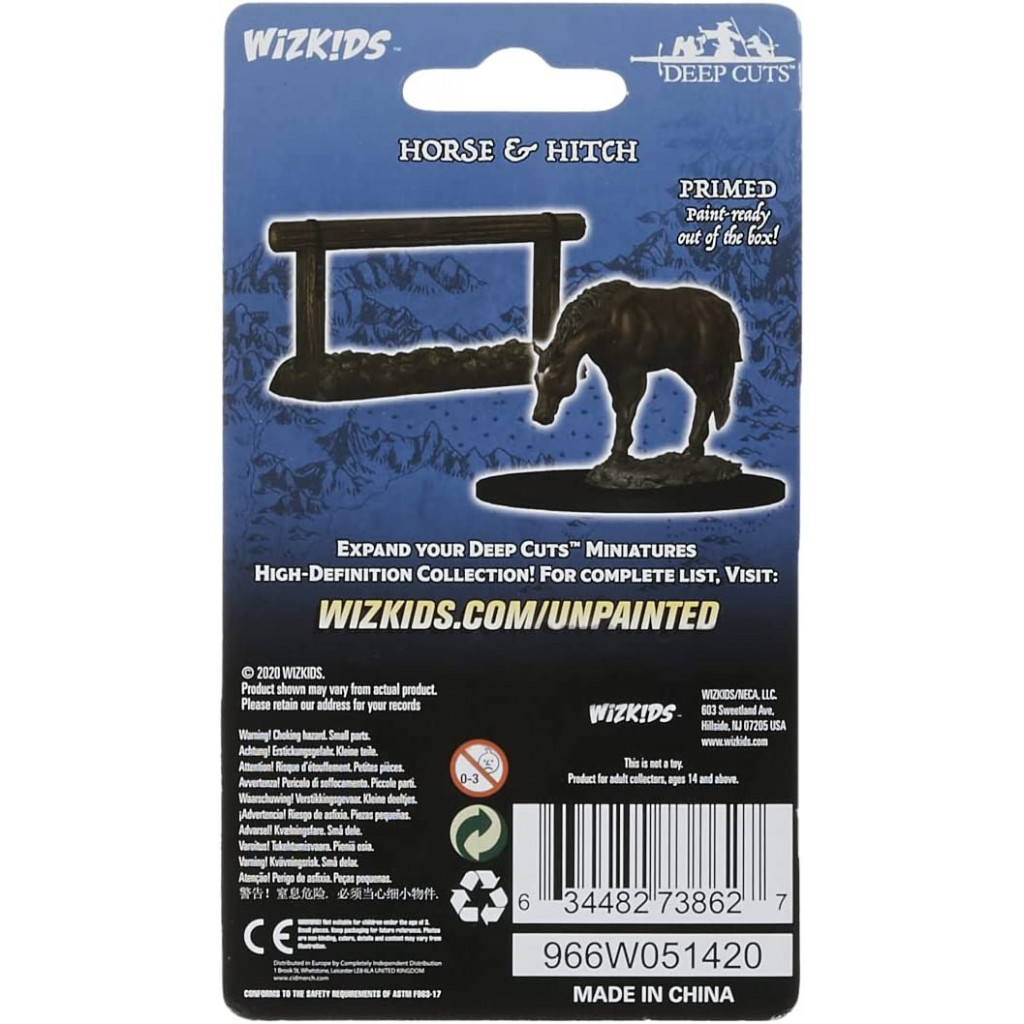 Wizkids Deep Cuts Unpainted Miniatures - Horse & Hitch