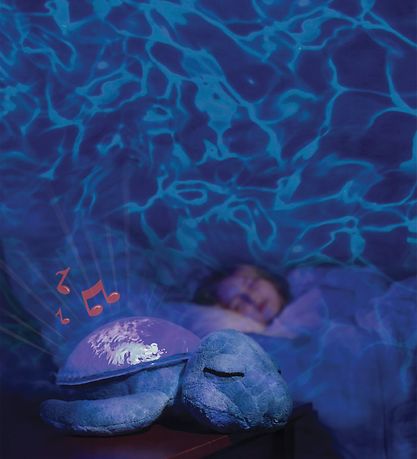 Cloud-B Natlampe m. Lyd - Tranquil - 27 cm - Ocean Blue Havskild