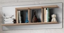 Jugendzimmer Karla in Artisan Eiche und Weiß Kinderzimmer Komplett Set - in verschiedenen Varianten mit Kleiderschrank, Jugendbett 90x200cm, Schreibtisch, Wandregal, Bücherregal (4 teilig)
