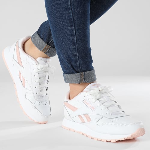 Baskets Femme Classic Leather 100069850 White Possibly Pink