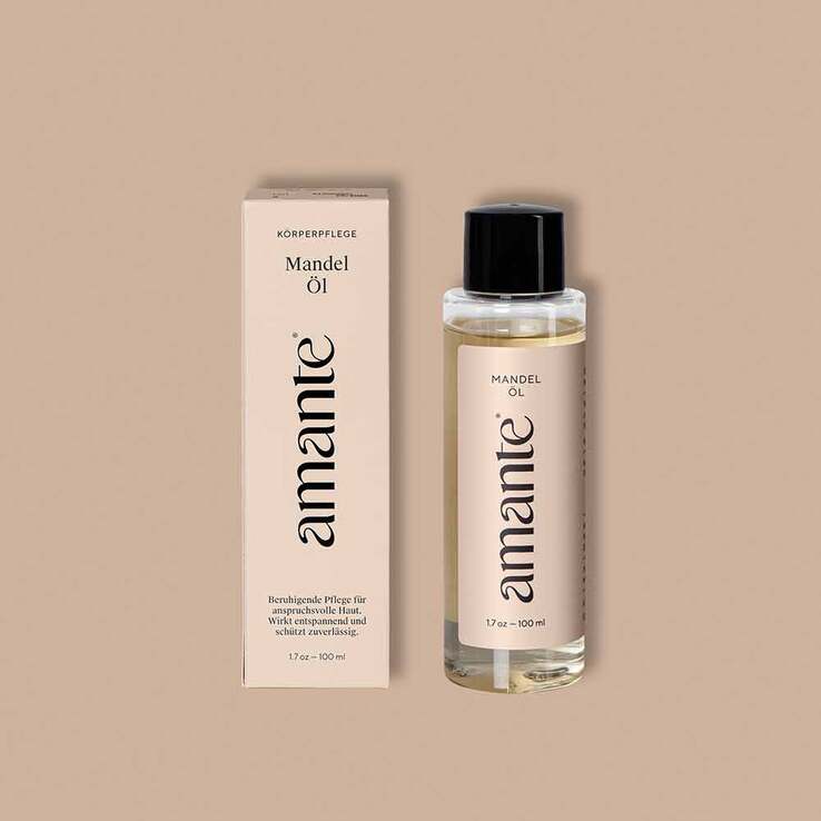 Mandelöl 100% rein Hautpflegeöl Amante, 100 ml