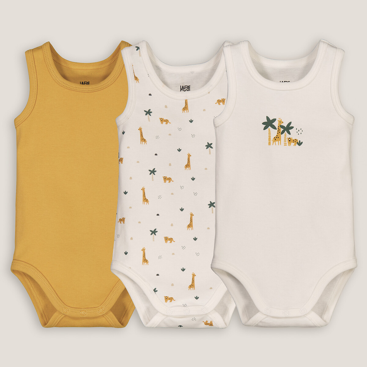 COLEÇÃO LA REDOUTE<br>Conjunto de 3 bodies sem mangas