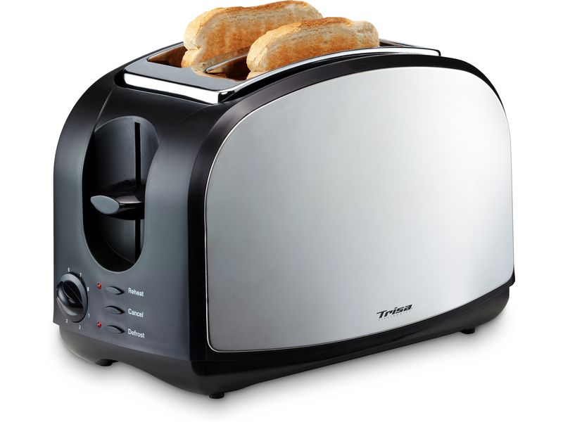 Trisa Toaster Crispy Toast Schwarz/Silber Klassischer Toaster