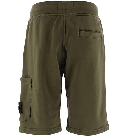 Stone Island Sweatshorts - Militär Green m. Logo