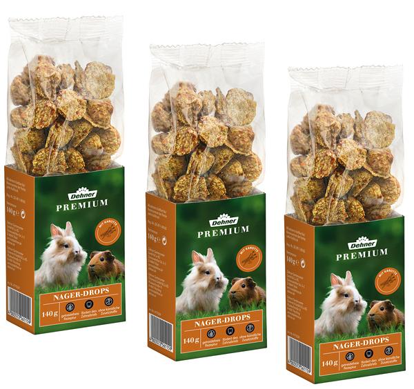 Dehner Premium Nager-Drops, 3 x 140 g