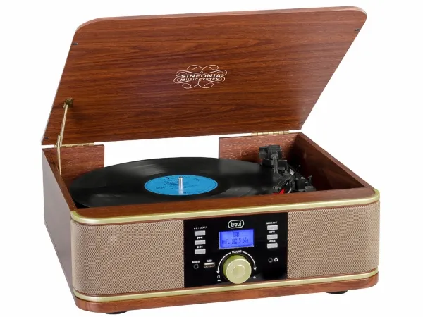 Trevi TT 1042 DAB, Rødbrun, Træ, 33,45,78 rpm, 33,45,78 rpm, Dreje, DAB, DAB , FM