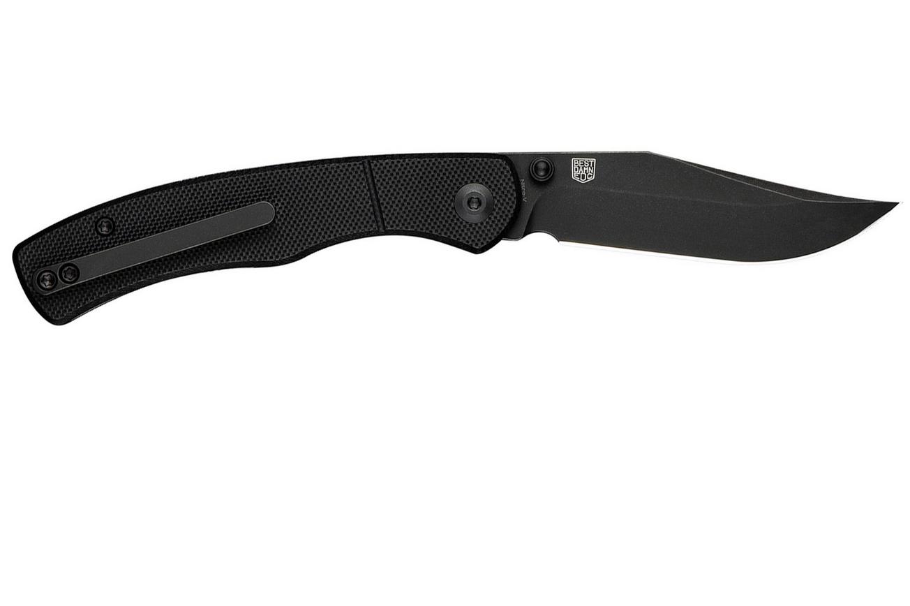 Civivi Clingman C23065-1 Black Stonewashed Nitro-V Black G10, zakmes, Taylor Martin design