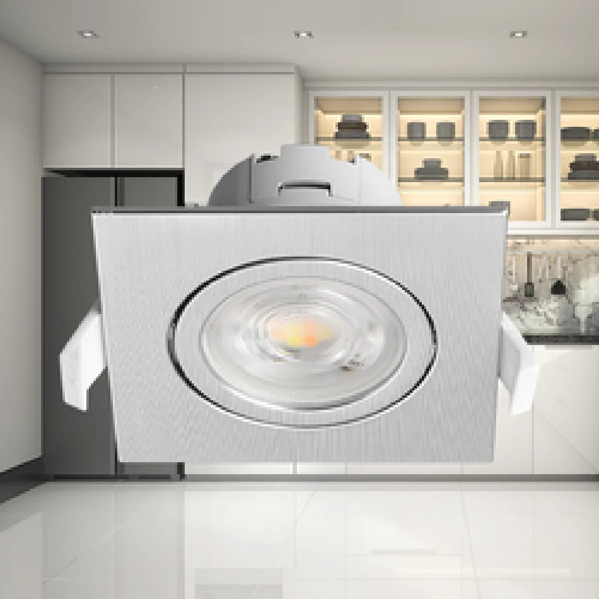 Braytron 10 Spots LED 3en1 7W - Carré Aluminium