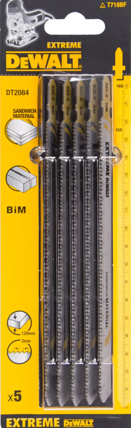 DeWALT DT2084 BiM Decoupeerzaagblad Extreme - 2mm tandafstand - Sandwich materiaal (5st)