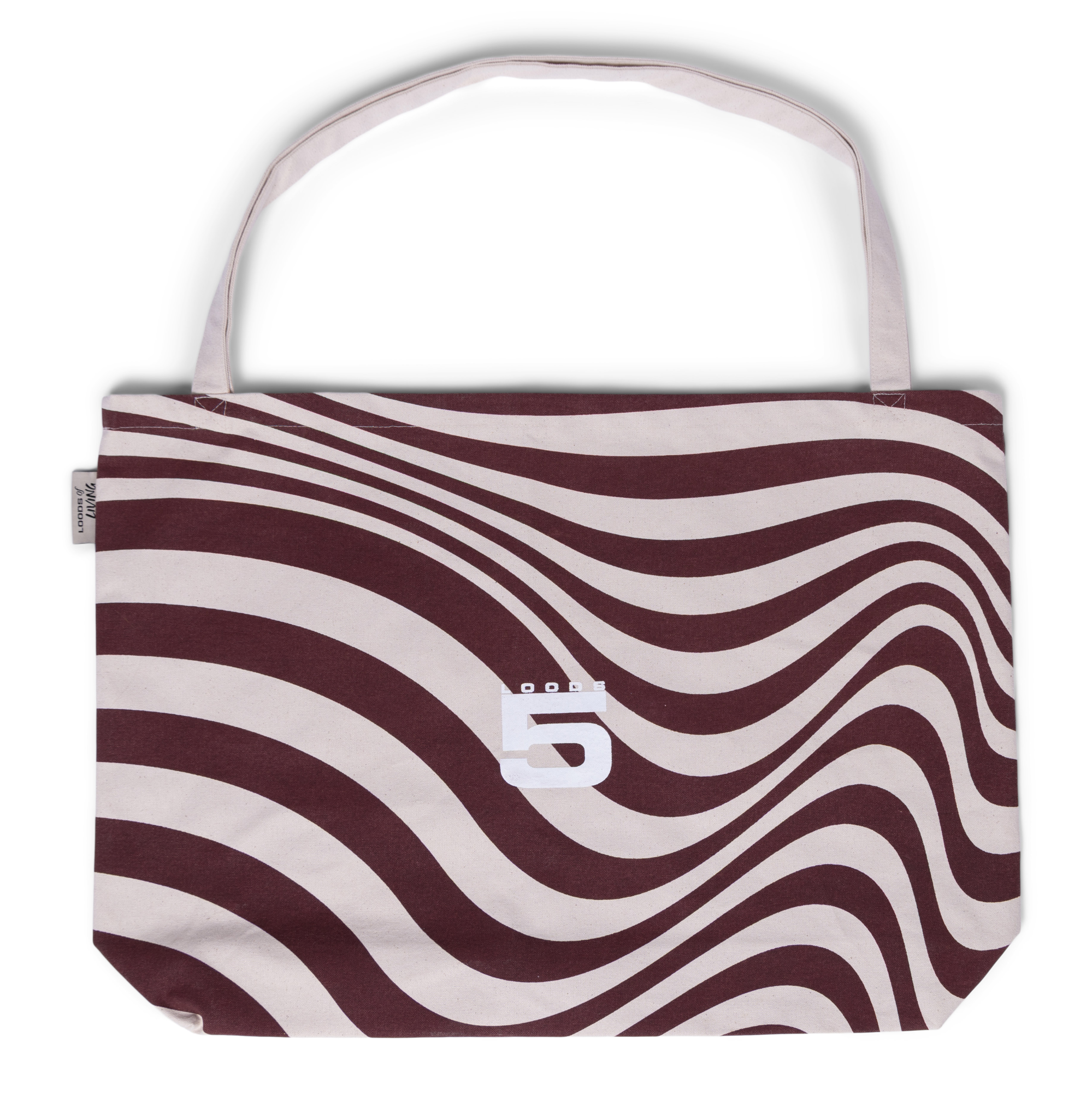 Canvas tas large - wave bordeaux