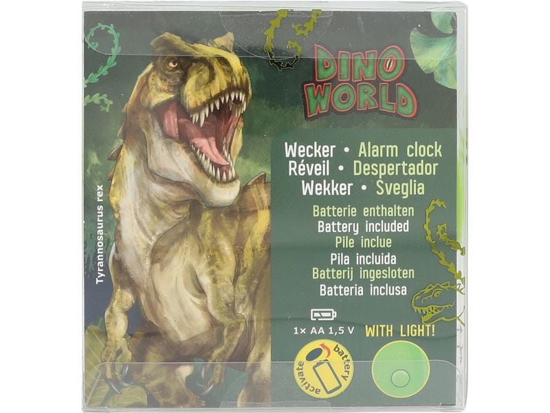 Depesche Wecker Dino World Grün Kinder Analog-Wecker