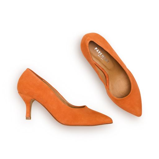 Pavement Willa Højhælede Sko, Orange Suede, 40