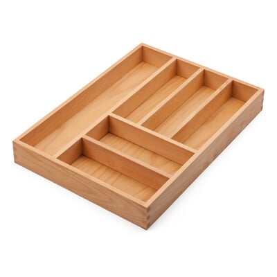 Besteckeinsatz Buchenholz, Breit
