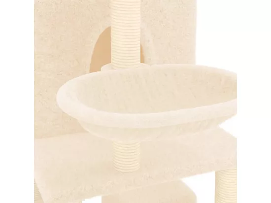 Arbre à chat avec griffoirs en sisal Crème 180 cm