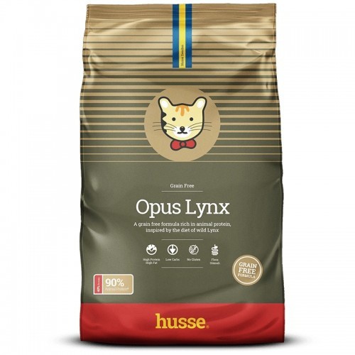 Ração para gatos Husse Opus Lynx, sabor frango.