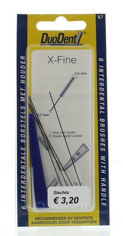 Duodent Interdentaal borstel extra fine 0.7 6st