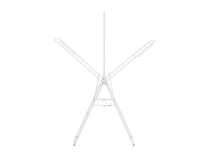 Brabantia Standtrockner HangOn mit Stange 25 m, Weiss Wäschehänger mit Hängebügel