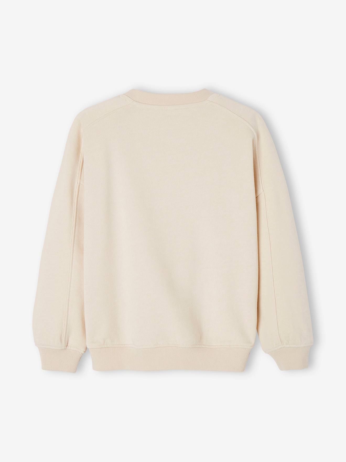 Moletom coral com estampa de letras em estilo fantasia para meninas