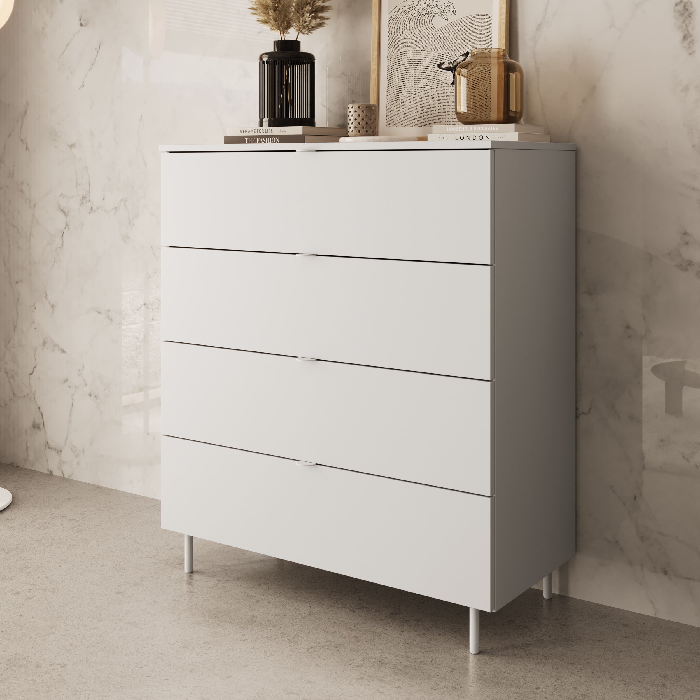 Malvare - Ladekast - Wit - 90x103x41 cm