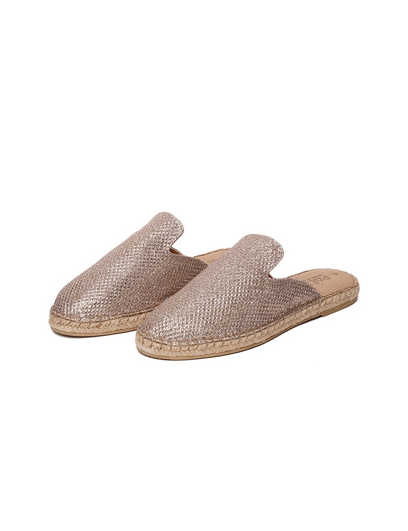 Ladies' Glitter Silver Mules