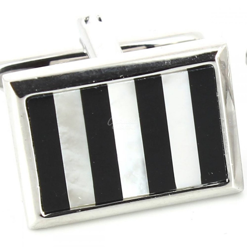 Boutons de manchette, CLJ Emporio argent' et Noir
