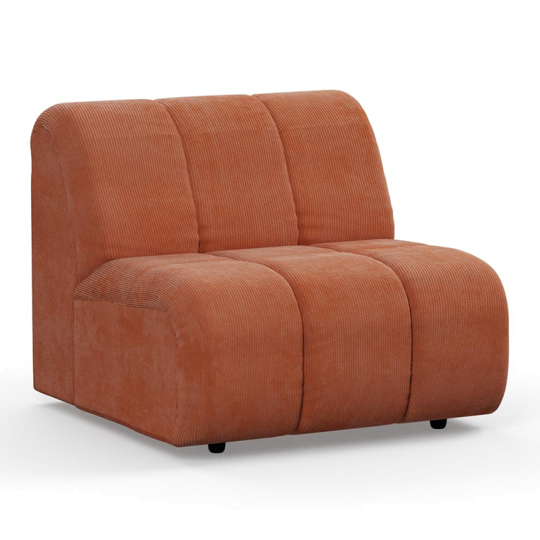 HKliving Wave bank element midden corduroy rib hay