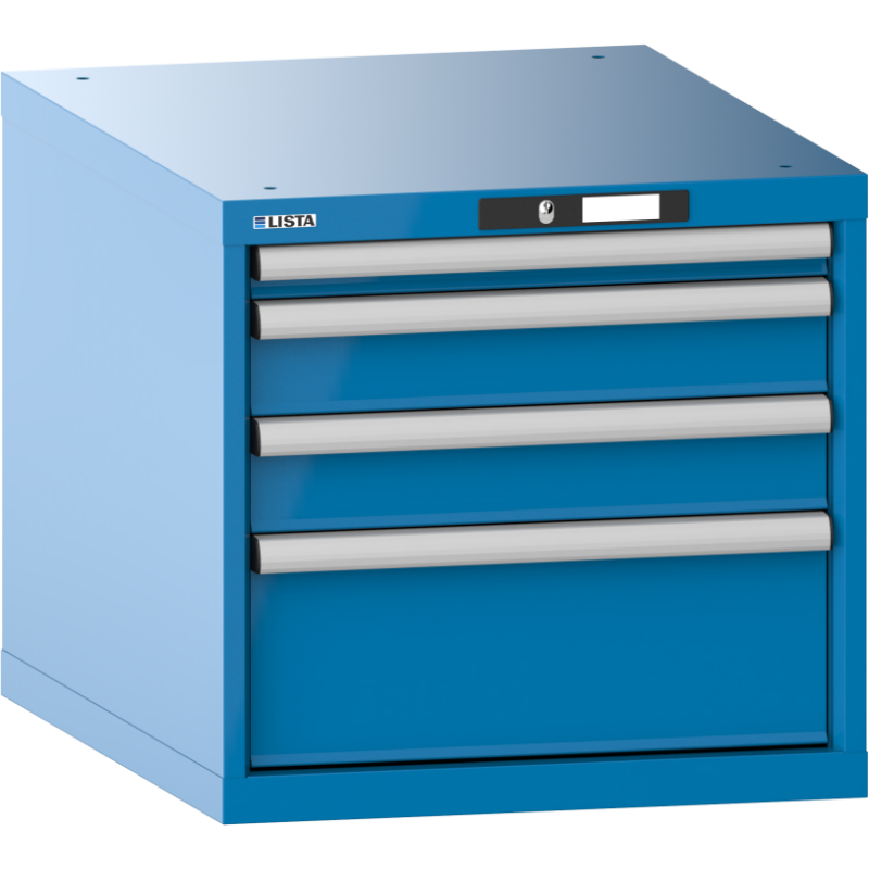 Armoire à tiroirs Lista 27 x 36E H 53,3 x L 56,4 x P 72,5 cm 4 tiroirs (1 x 5, 2 x 10 et 1 x 20 cm) Key Lock