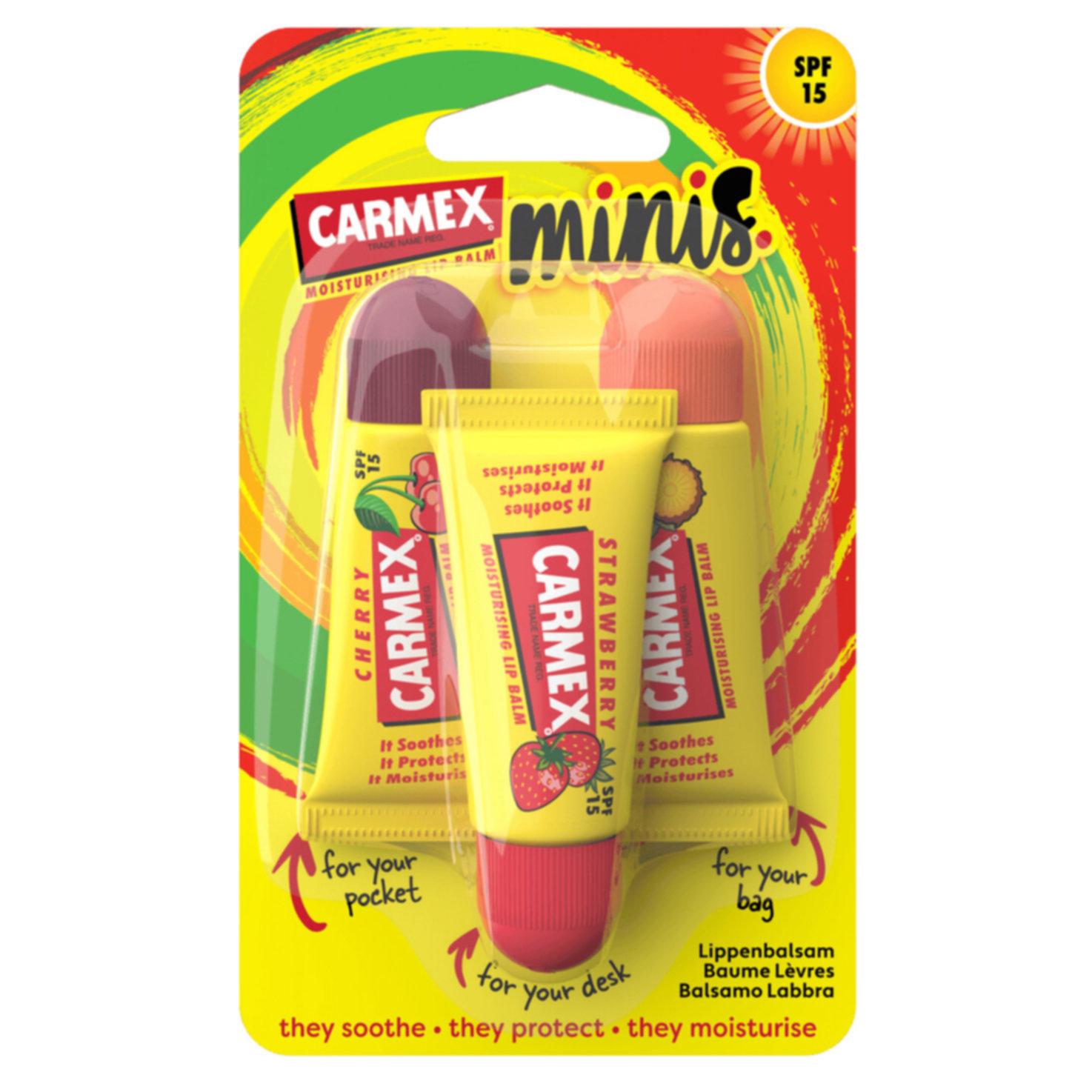 Carmex Lippenbalsam Minis Tube 3x5g