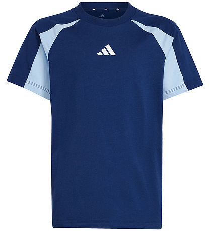 adidas Performance T-Shirt - J CB T - Blau m. Logo