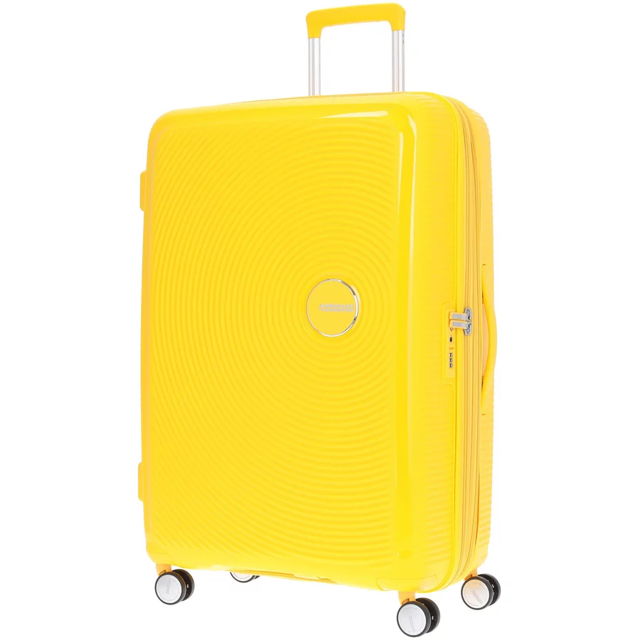 American Tourister Soundbox - 4-Rollen-Trolley L 77 cm erw. golden yellow