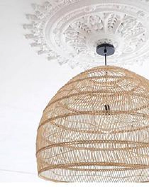 HKliving Wicker hanglamp medium naturel