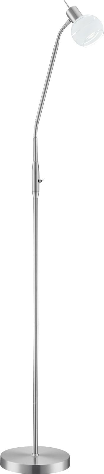 GLOBO LED Retrofit Stehlampe ELLIOTT 145 cm nickelfarbig
