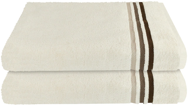 Schiesser Duschtücher »Skyline Color aus 100 % Baumwolle mit eleganter Streifenbordüre« MADE IN GREEN by OEKO-TEX®