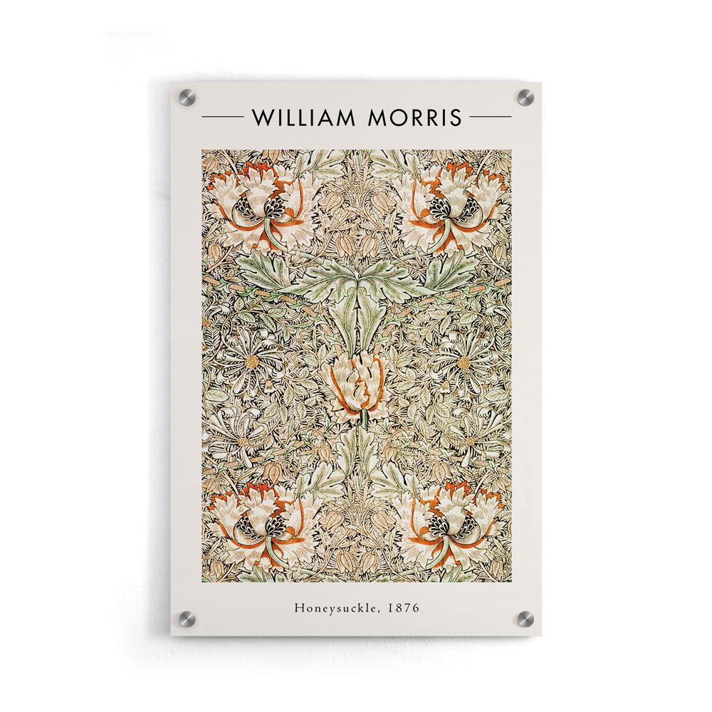 Walljar plexiglas schilderij - William Morris - Honeysuckle II Plexiglas schilderij - 50 x 70 cm