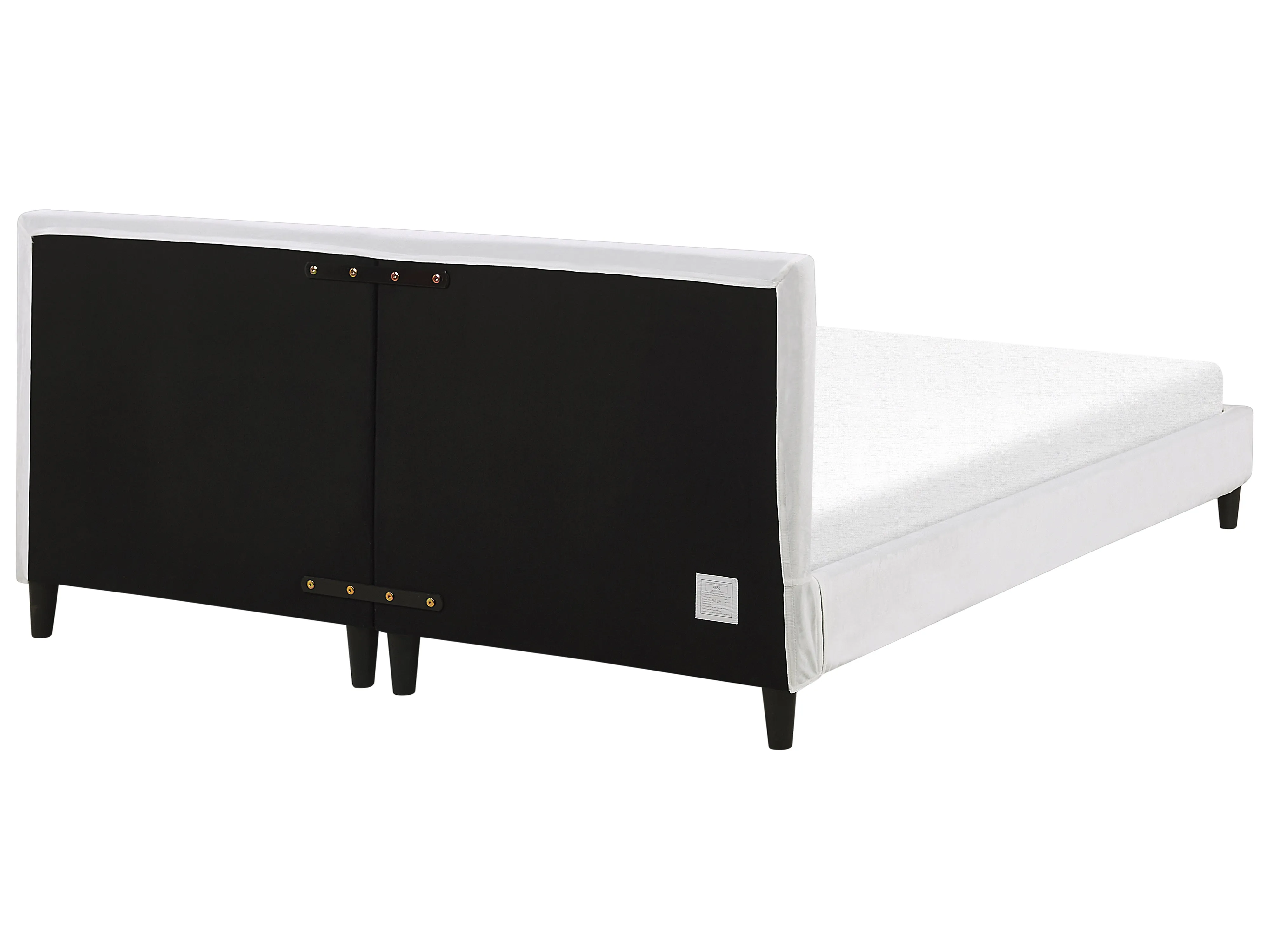 Bed Fluweel FITOU 180 x 200 cm Wit