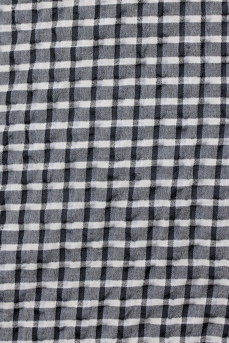 Bubblebluse, Vichykaro, Rundhals, Halbarm