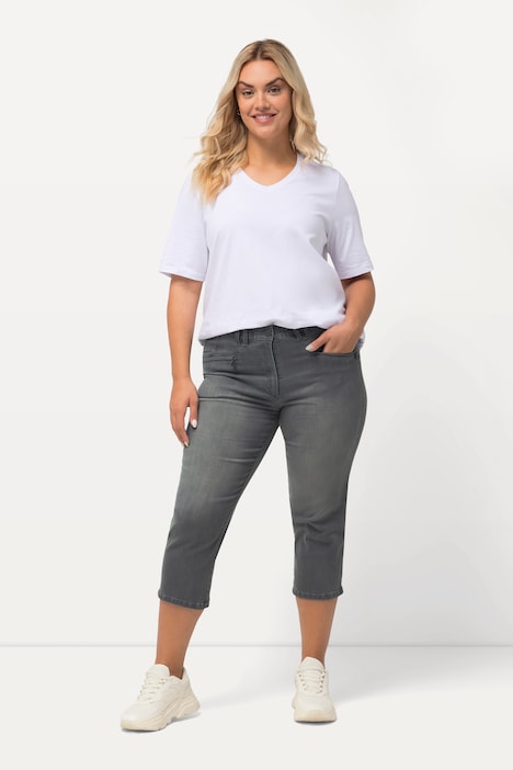 7/8-Jeans Mony, Elastikbund, Reißverschlusstaschen