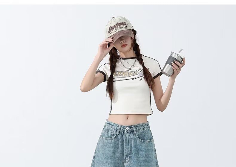CosmoCorner - Low Rise Washed Denim Jorts