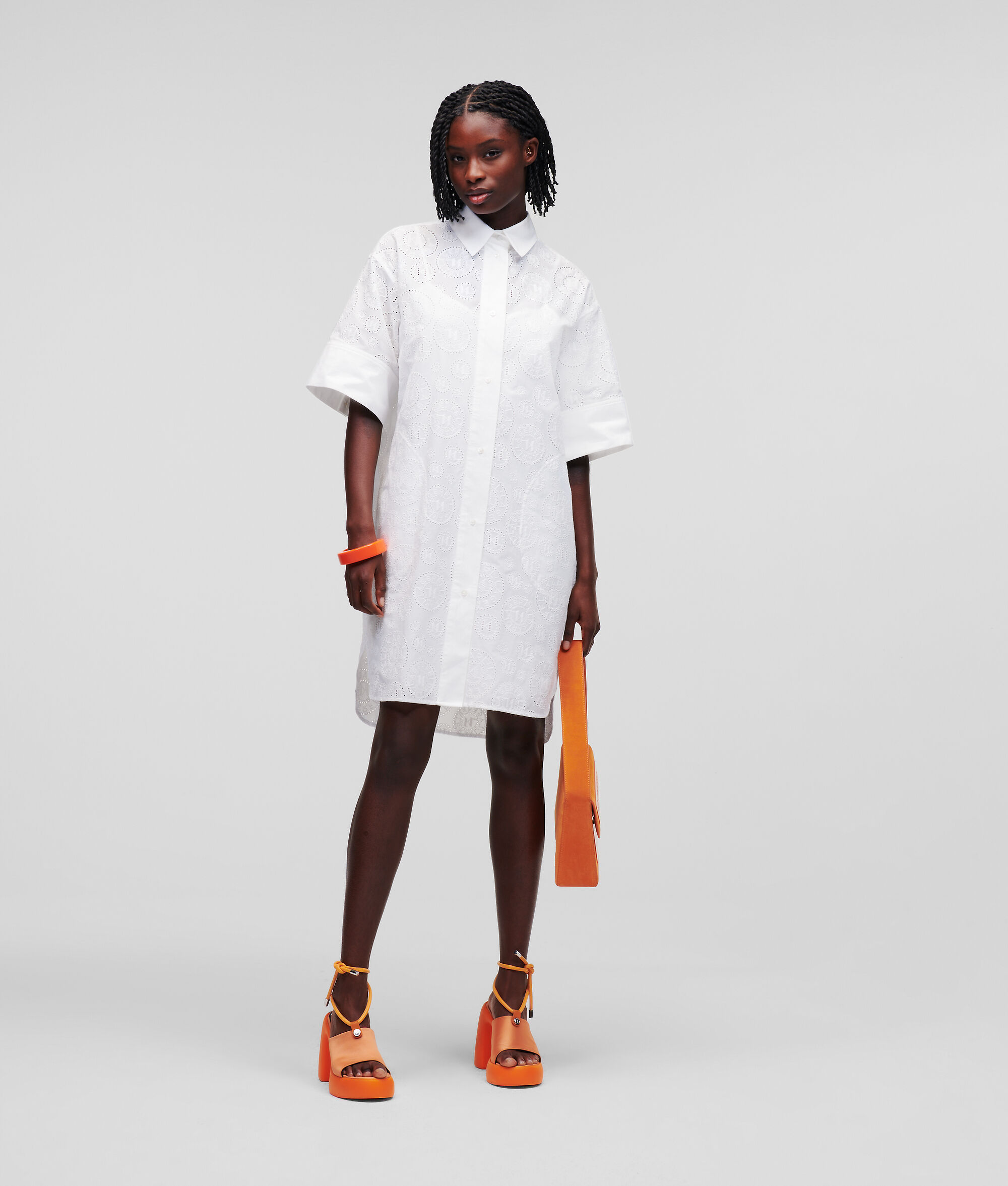 ROBE CHEMISE À BRODERIE ANGLAISE