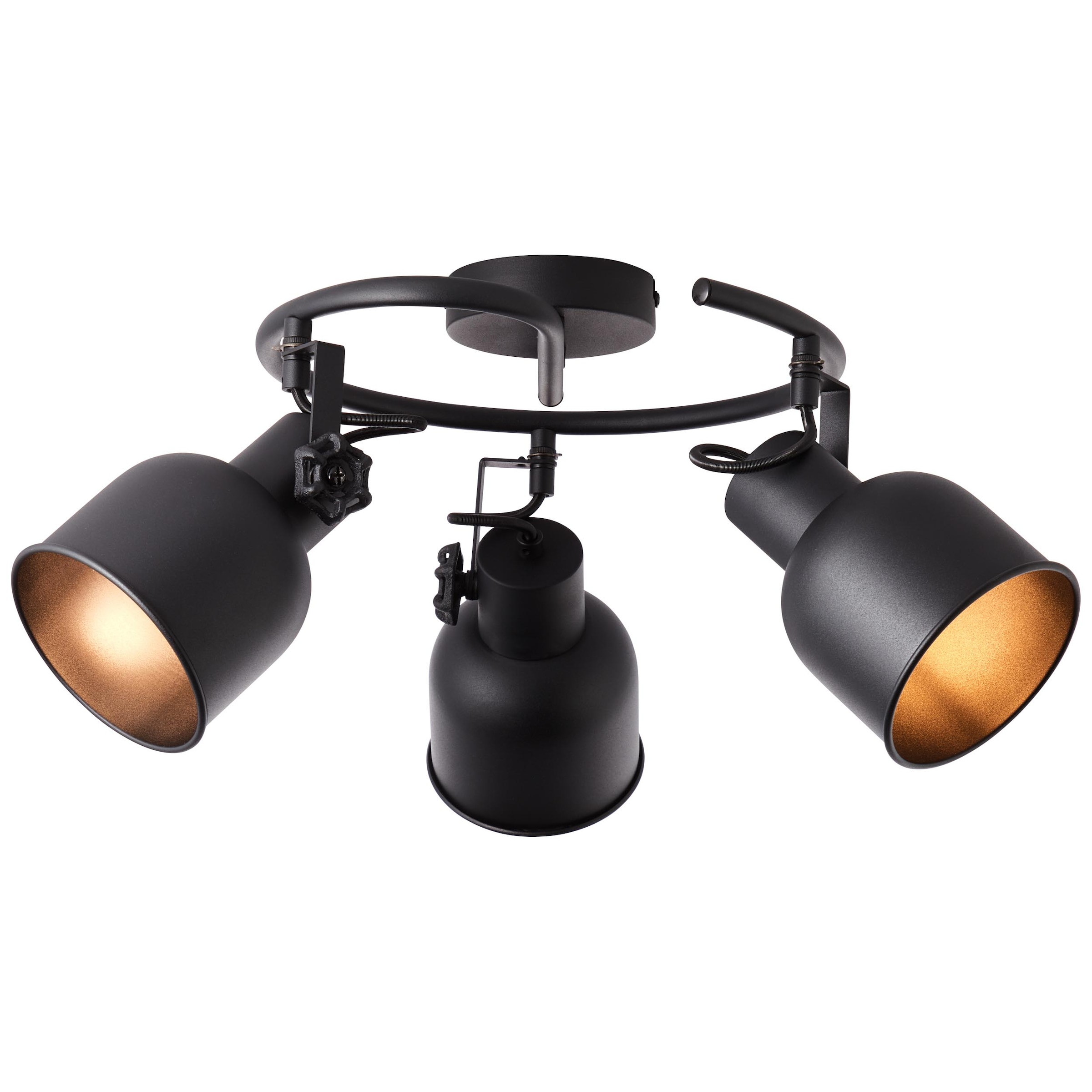 Brilliant Deckenstrahler »Rolet« E14 1 Stk. Spotspirale 3flg sand schwarz