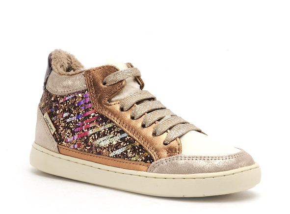 Shoo pom boots bottine enfant play connect fur bronze