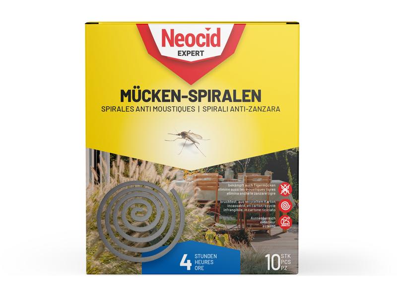 Neocid Expert Insektenabwehr Mückenspirale, 10 Stück Insektenabwehr im Freien