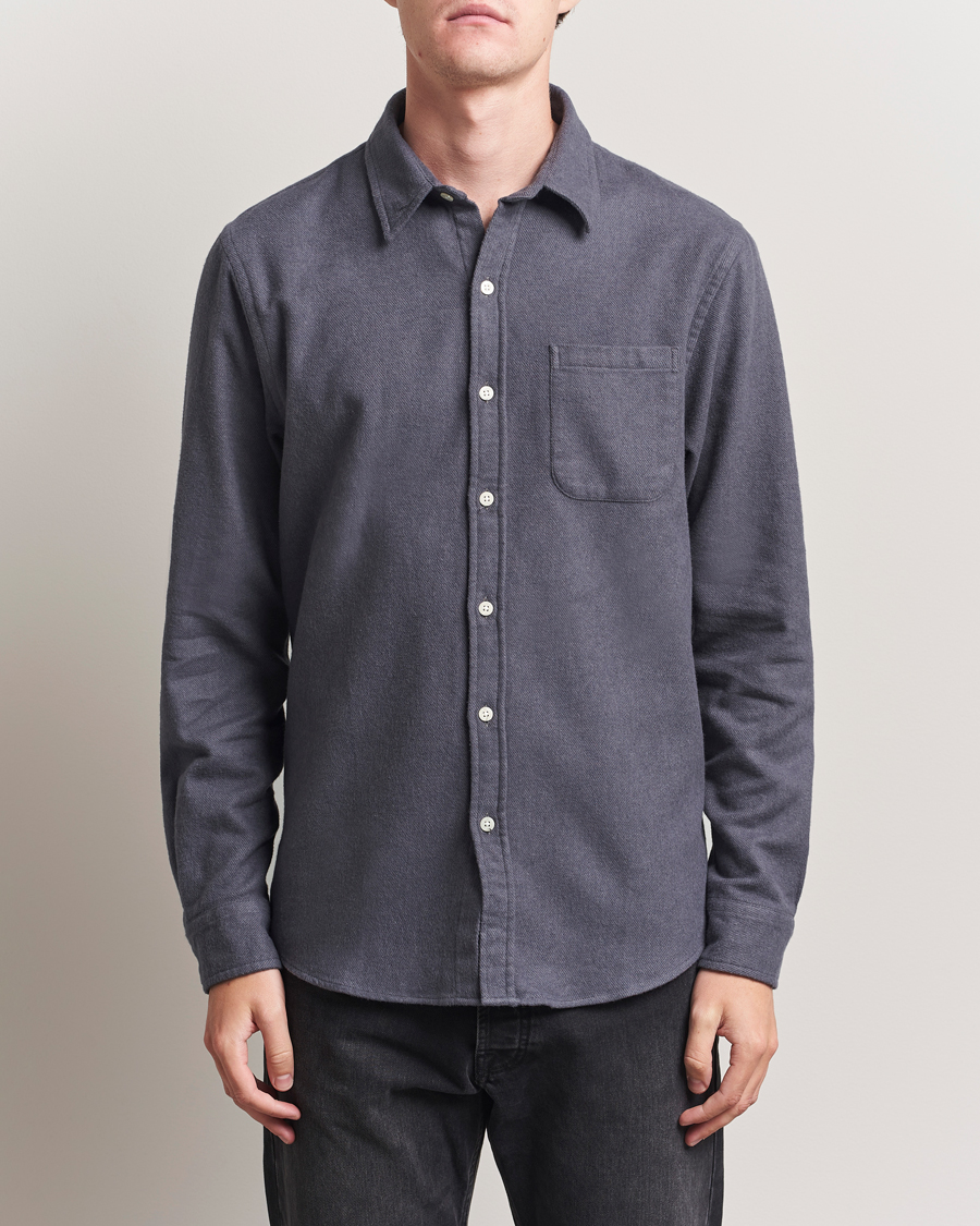 Colorful Standard Organic Flannel Shirt Lava Grey