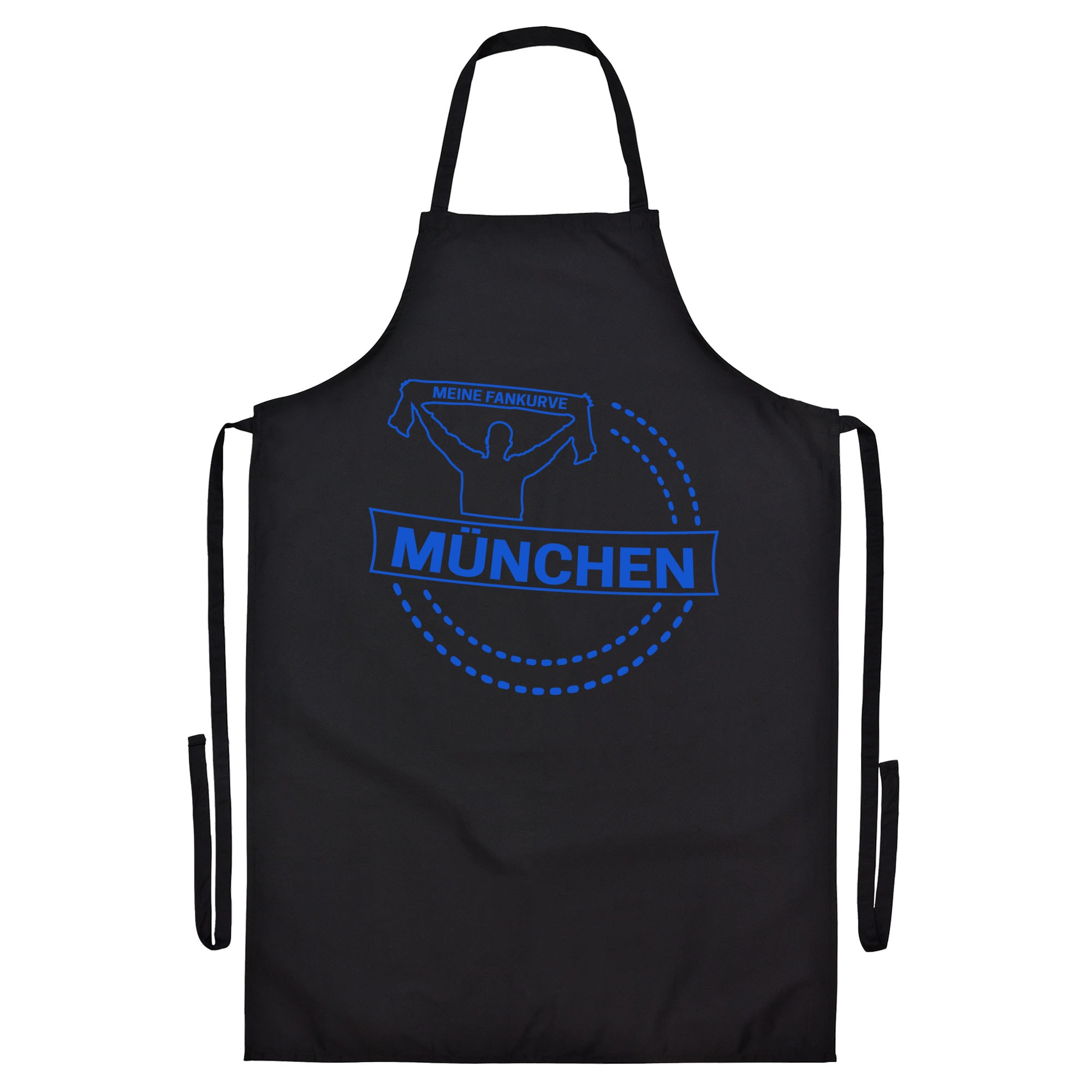 multifanshop® Grillschürze - München blau - Meine Fankurve - Druck blau