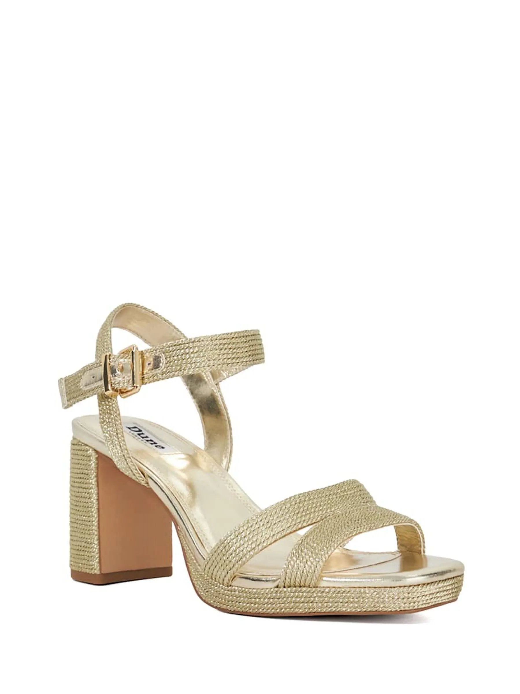 Goudkleurig - Dune London Manifesting sandalen met mini-plateauzool