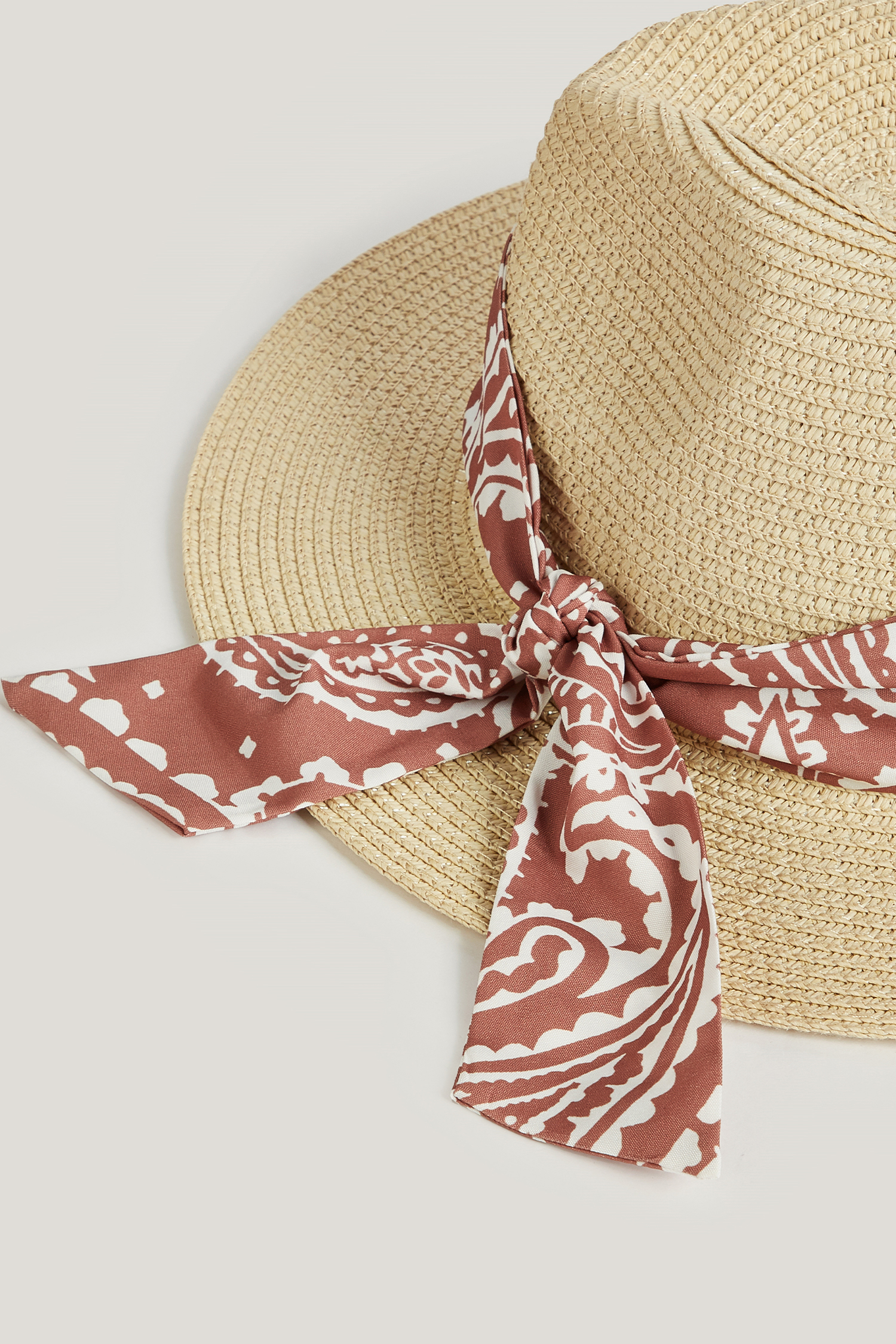 Chapeau de paille avec bandeau neutre