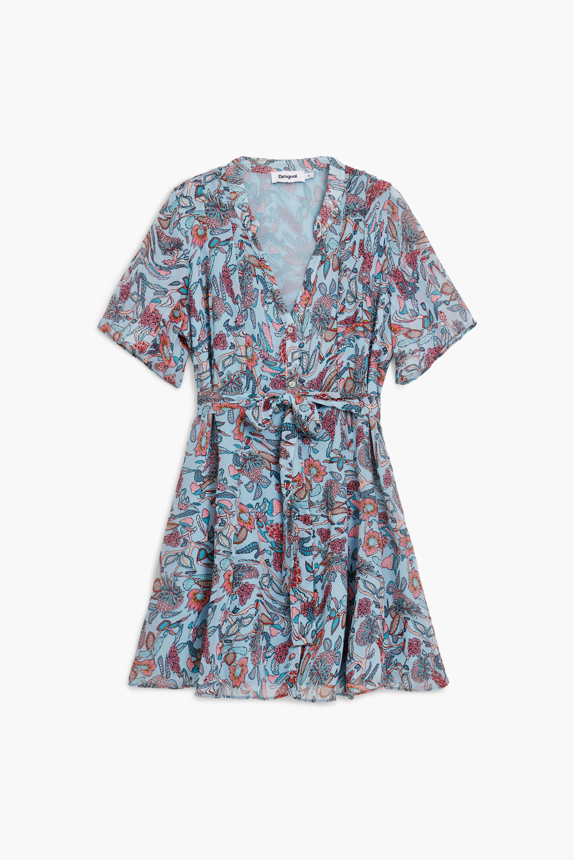 Vestido midi com estampa floral