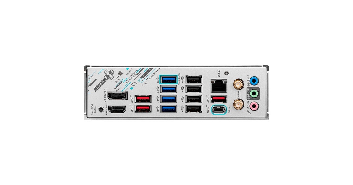 MSIX670E GAMING PLUS WIFI socket AM5 moederbord  (Zwart/zilver, RAID, 2.5Gb-LAN, Wi-Fi 6E, BT, Sound, ATX, Tweedekans)